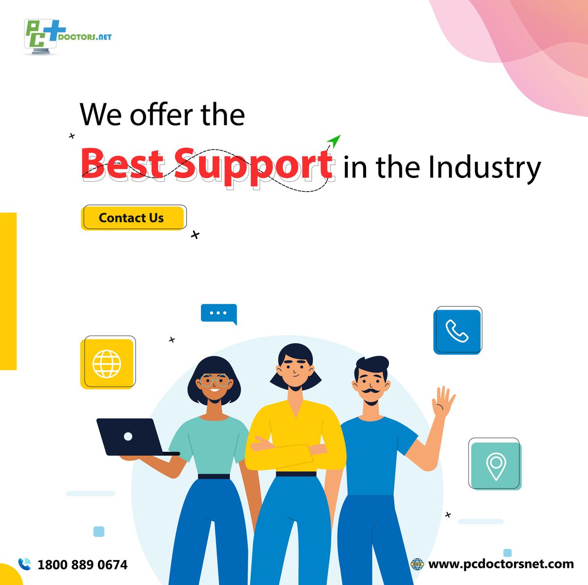 pcdoctorsnet's tweet photo. We don't consider support an afterthought. We are alert 24x7 to keep your businesses running uninterruptedly. 

Please reach out to experience our fast business support system.

Call us: 1800 889 0674 / +1 346 3556002
🌐 https://t.co/zeCZE2WHve

#pcdoctorsnet #supportservice https://t.co/D8DZsCWnpz