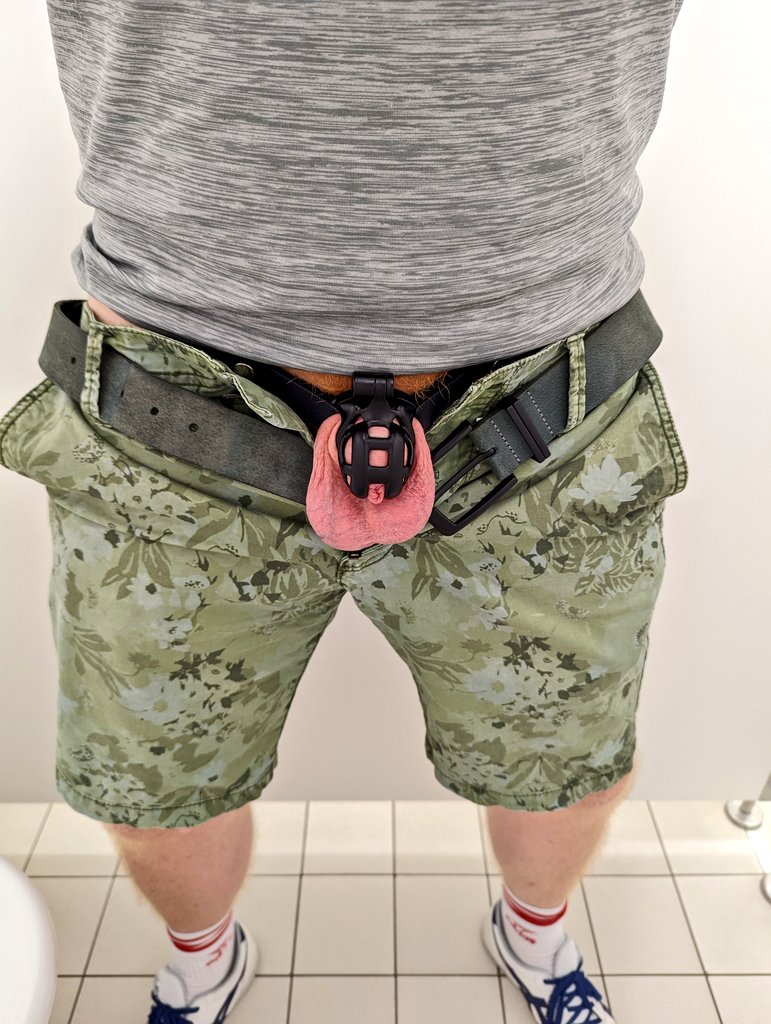 Justaregulargi7's tweet photo. I needed to pee and rearrange my little package due to some pinching. Used the opportunity and took another mid-workday #cagecheck picture 😋.

#teamlocked #lockedinchastity #gaychastity #gingerotter #gayginger https://t.co/DUADG7YmcP