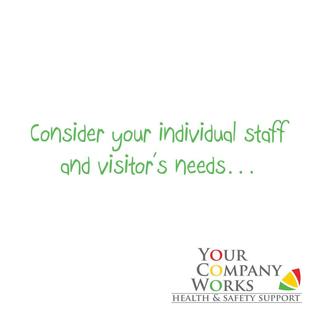 yourcoworks's tweet photo. Do you have any staff or visitors to your site? If so, you must consider their individual needs. 

If you need help considering the needs of your staff or visitors, please let me know and I can help you.

T; 07799 533094, 
E: paula@yourcompanyworks.com 
W: https://t.co/lgEyZE8gox https://t.co/hH7kgWLFZf