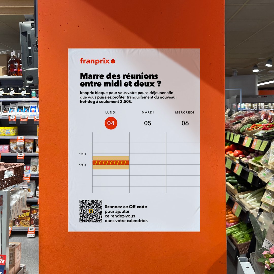 Artefact_3000's tweet photo. 12h02. 
- "On se fait un petit point rentabilité ?"
- "J'peux pas j'ai Hot-Dog."
@franprix https://t.co/u43aMljyNS