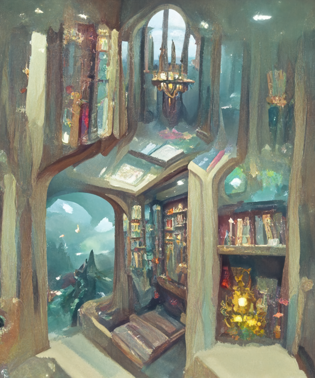 ElevatedNine's tweet photo. Some #fantasyart made with the #kidlitdiffusion model.
#finetune #ai #diffusionmodels
#AIart #discodiffusion #generativeart #psychedelic #surreal #digitalart #fantasy #medieval #interior #library https://t.co/WanqalarCy
