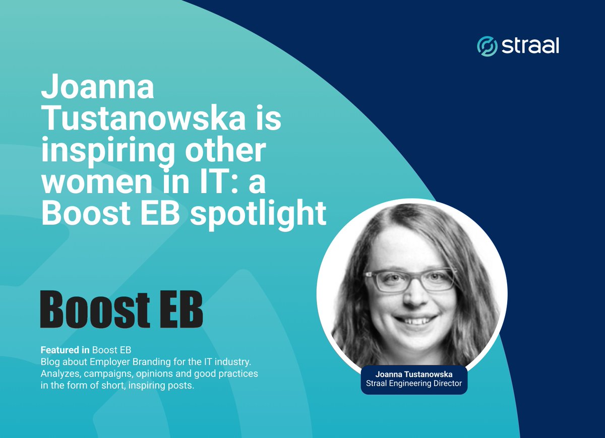 Straal_'s tweet photo. Women in the #IT sector are gaining  prominence. 👩‍💻

This week Dajana Tatar of Boost EB set off to share stories of female innovators in the IT space. Her first story spotlights Straal's engineering director Joanna Tustanowska.

Read the blog: https://t.co/GWh1m2CLy4

#WomenInIT https://t.co/dOvHWJYAA5