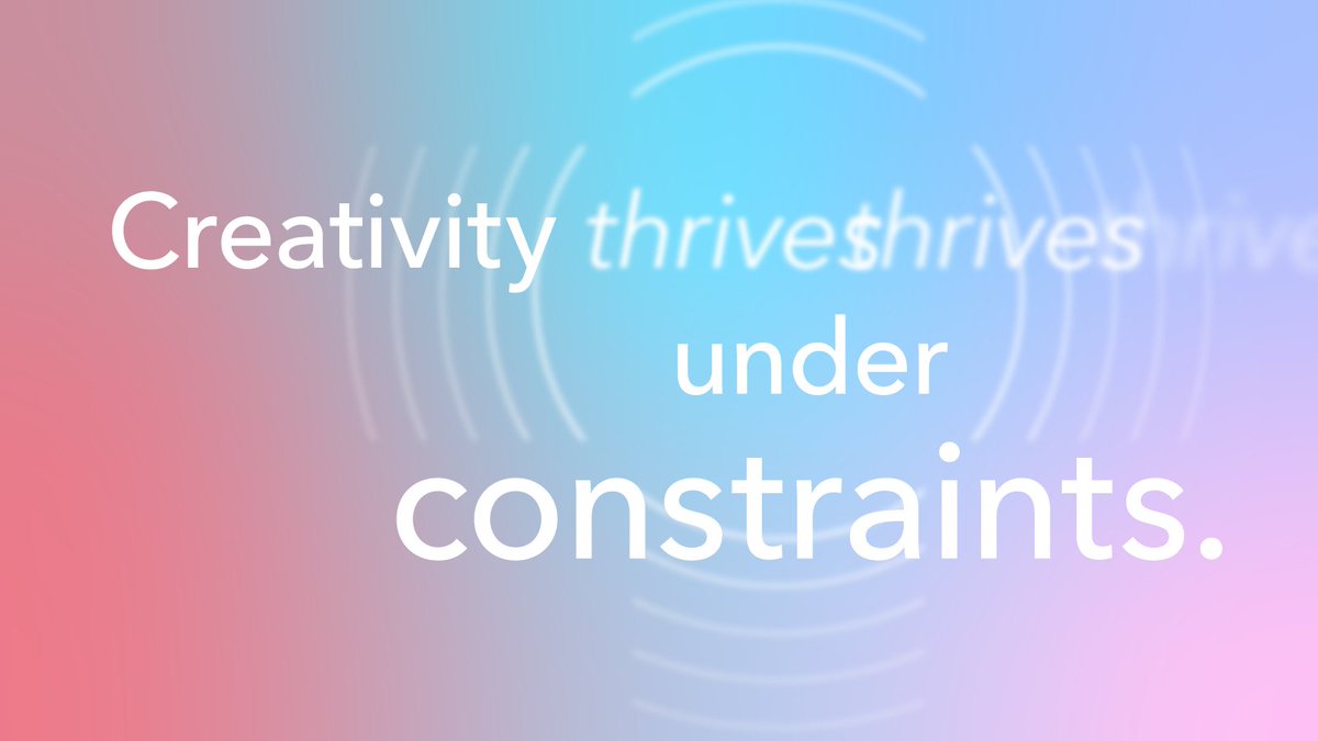Focus + Clarity

Creativity thrives under constraints.

Ask yourself - if you had to deliver a day’s worth of content in only an hour, what would make the final cut?