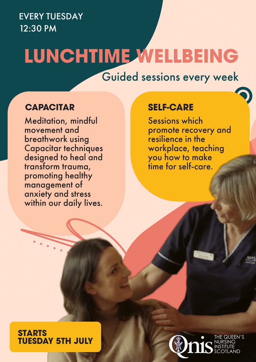 Have you been missing your weekly dose of workday wellbeing? Not to worry! Our Lunchtime Wellbeing sessions are back! 🎉
eventbrite.co.uk/e/qnis-lunchti…
Every Tuesday starting 5th July at the new, earlier time of 12:30pm. Register once and use the same link for every session. #selfcare