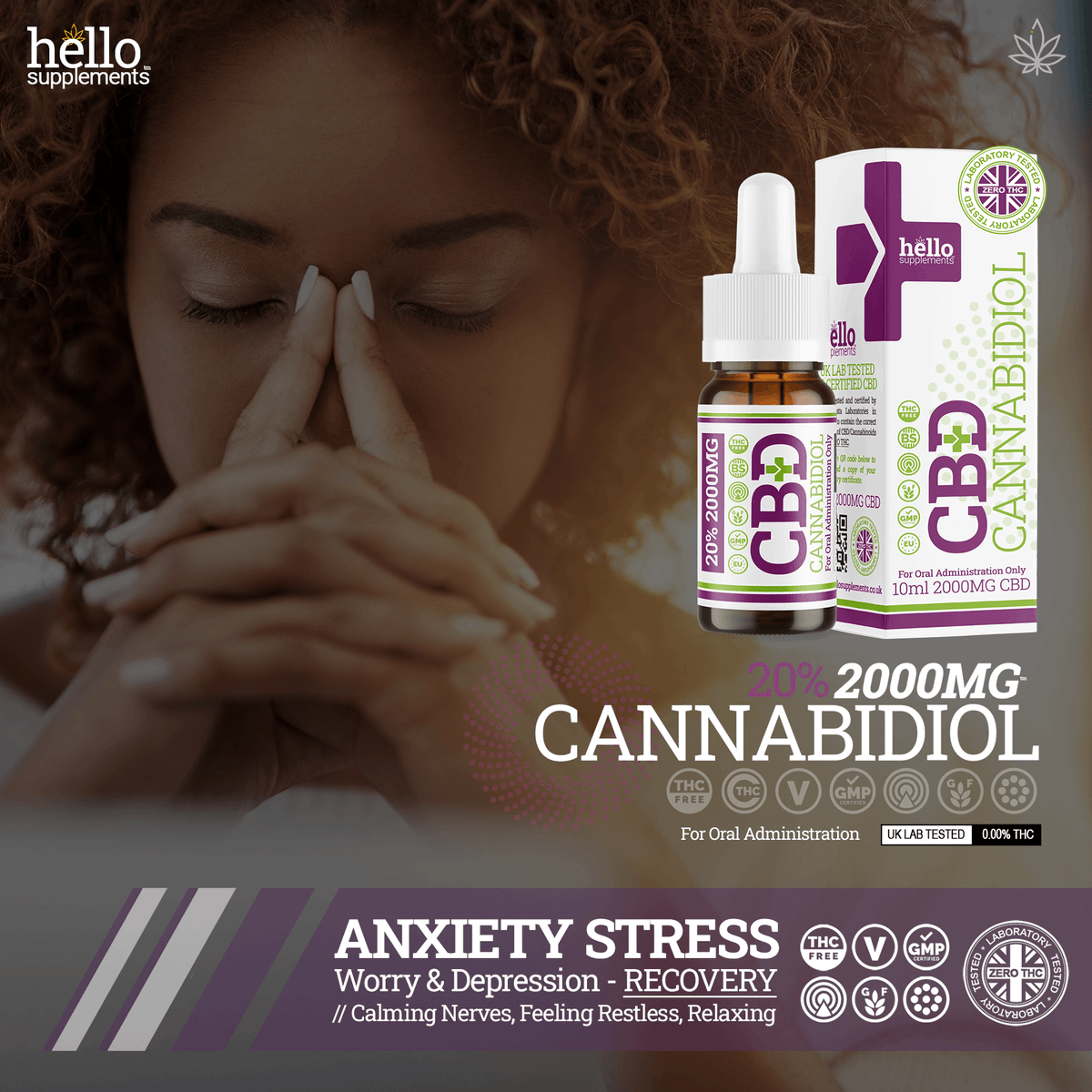 hellosupps's tweet image. 🟣 Discover Our High Strenght 20% 2000MG CBD Oil 

This is our HIGH STRENGTH CBD Oil TINCTURE we have on the UK market – 1ml = 200mg of CBD. Each 10ml bottle contains 2000mg of CBD concentrate &amp;amp; has been UK Third-Party Laboratory Tested &amp;amp; Certified by PhytoVista Laboratories