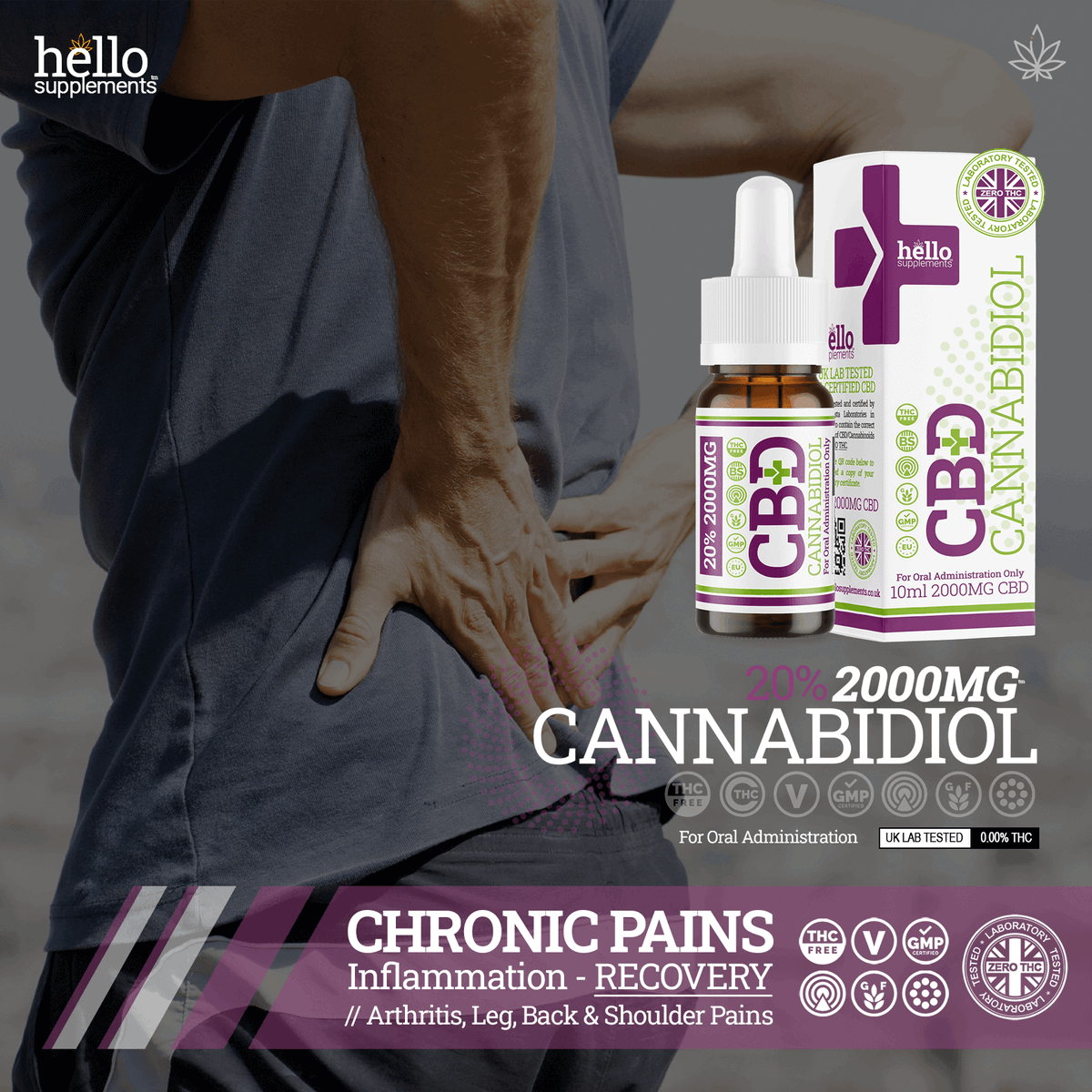 hellosupps's tweet image. 🟣 Discover Our High Strenght 20% 2000MG CBD Oil 

This is our HIGH STRENGTH CBD Oil TINCTURE we have on the UK market – 1ml = 200mg of CBD. Each 10ml bottle contains 2000mg of CBD concentrate &amp;amp; has been UK Third-Party Laboratory Tested &amp;amp; Certified by PhytoVista Laboratories