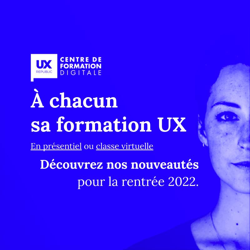 UXRepublic's tweet photo. Pas 1, pas 2, pas 3.... mais 8 nouvelles formations UX chez @UX-Republic : Atomic Research 🚀Accessibilité 🚀 UX Writing 🚀  Eco-conception 🚀 Observation in situ 🚀Architecture de l'information 🚀 Piloter et mesurer l'UX 🚀Facilitation d'Atelier https://t.co/HfEFLt8ACF https://t.co/coLtyP51dH