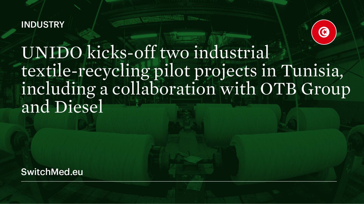 Pilot projects in #Tunisia 🇹🇳 will demonstrate the potential for valorizing #textile and clothing industry waste: one focuses on denim, collaborating with a Tunisian supplier of <a href="/DIESEL/">Diesel</a> part of the @otb_group  and the other on knitwear, with Bébé Chbil

👉 bit.ly/3AhHcVW