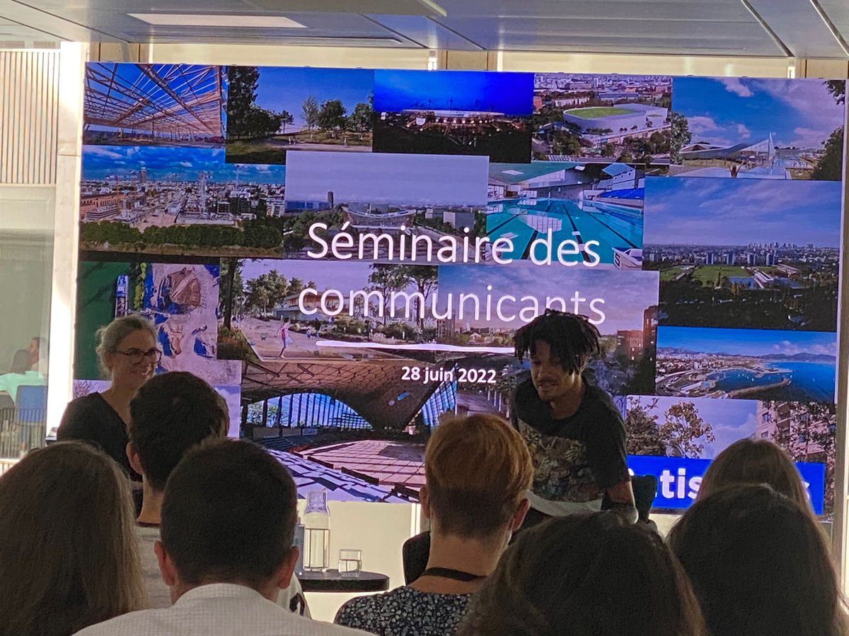 Retour en images📸 sur l'intervention de <a href="/ArnaudAssoumani/">Arnaud Assoumani</a> aux côtés de <a href="/MarionLePaul/">MarionLePaul</a> Directrice Générale adjointe de la Société <a href="/SOLIDEO_JOP/">SOLIDEO</a>  pour les Jeux Olympiques et Paralympiques de Paris 2024, dans le cadre du séminaire des communicants.