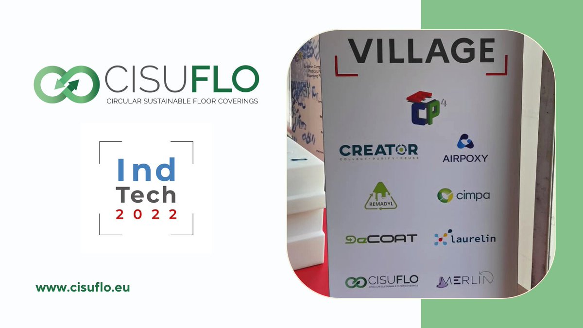 cisuflo's tweet photo. It was a pleasure to be part of the ⚙ 𝐂𝐨𝐧𝐟𝐞𝐫𝐞𝐧𝐜𝐞 𝐨𝐧 𝐈𝐧𝐝𝐮𝐬𝐭𝐫𝐢𝐚𝐥 𝐓𝐞𝐜𝐡𝐧𝐨𝐥𝐨𝐠𝐢𝐞𝐬 #IndTech2022 ⚙ and present #CISUFLO's amazing progress❕
It's #CISUFLOThurdsay 📣
#CISUFLO #H2020 #circulareconomy #sustainability #resilientflooring #woodbasedpanels https://t.co/E9pArnR2Qr