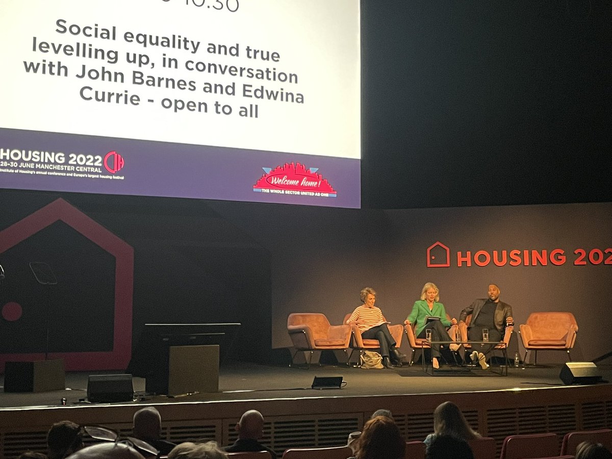 Lively debate to start my day at #Housing2022 with <a href="/gabyhinsliff/">gabyhinsliff</a> <a href="/officialbarnesy/">John Barnes</a> Edwina Currie on social inequality