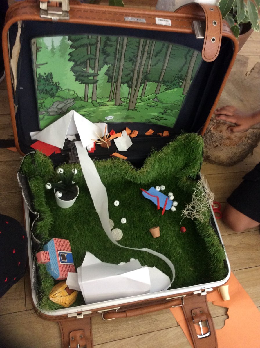 BPrimary's tweet photo. What should you do if you want a 'camping' small world area but have no camping props? Create your own! #eyfs #teamwork #inspirecreateachieve https://t.co/hdv67pEWnR