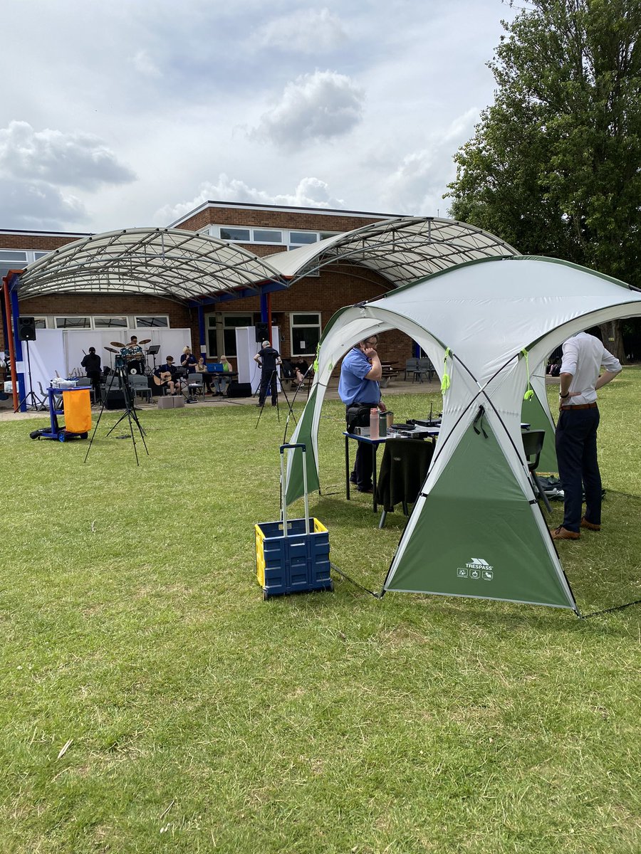 BeaconAcademyCL's tweet photo. Rehearsals in full swing for the 1st ‘Open-Air’ Music Concert at @BeaconAcademyCL this evening. The special evening recognises the 10th Anniversary of our sponsor @WellspringAT who have provided fantastic support to Beacon since 2017. @MarkWilCEO @josh_greaves89 @davewhitaker246 https://t.co/PNLBbtjHpc