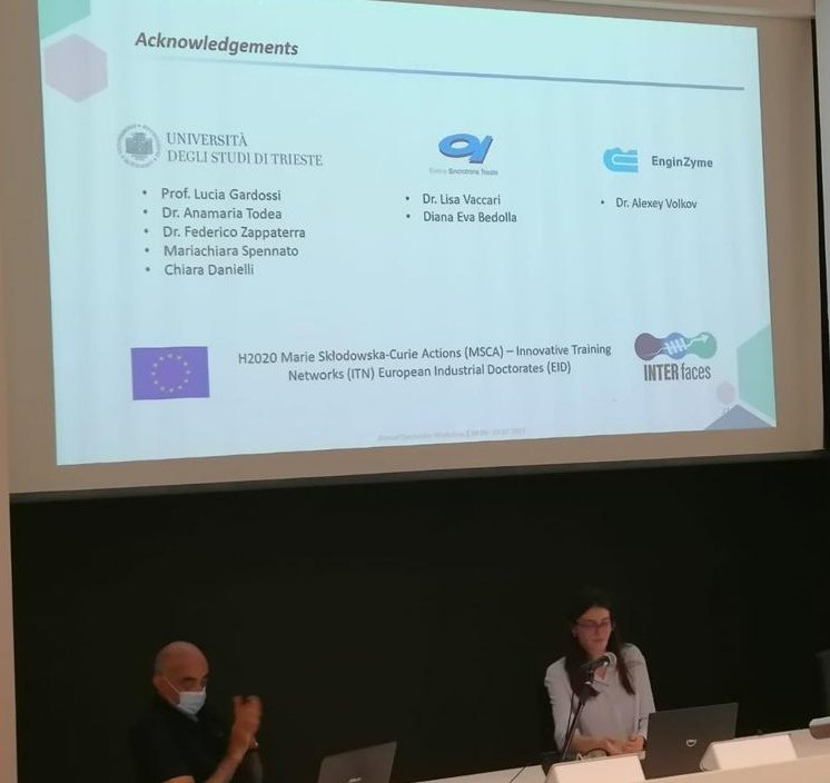 gardossigroup's tweet photo. Our PhD students Mariachiara Spennato, Iulia Radoi, Chiara Danielli and Demi Vattovaz have presented their results to the annual workshop of the PhD program in Chemistry of the @UniTrieste! Congrats for their brilliant presentations! @CardiganProject
@INTERfaces2020 @DSCF_UniTS https://t.co/97zdpqsdky