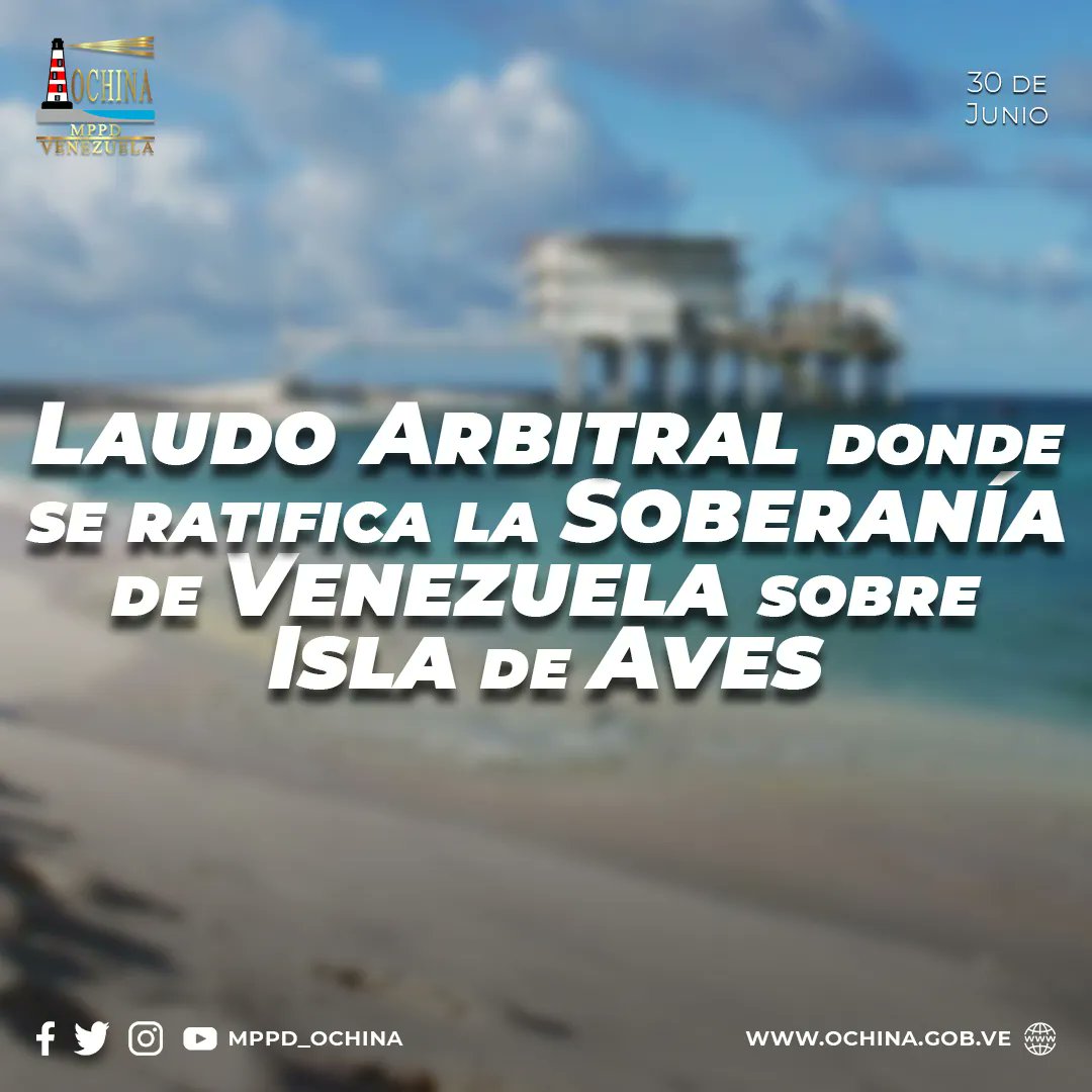 #FANB🗓🇻🇪#30Jun DE 1865 | Laudo Arbitral, donde se ratifica la #Soberanía de #Venezuela sobre #IslaDeAves, siendo el punto más septentrional del país🇻🇪y santuario para la reproducción de las #avesmarinas y la #tortugas verde. #PuebloDignoYVictorioso