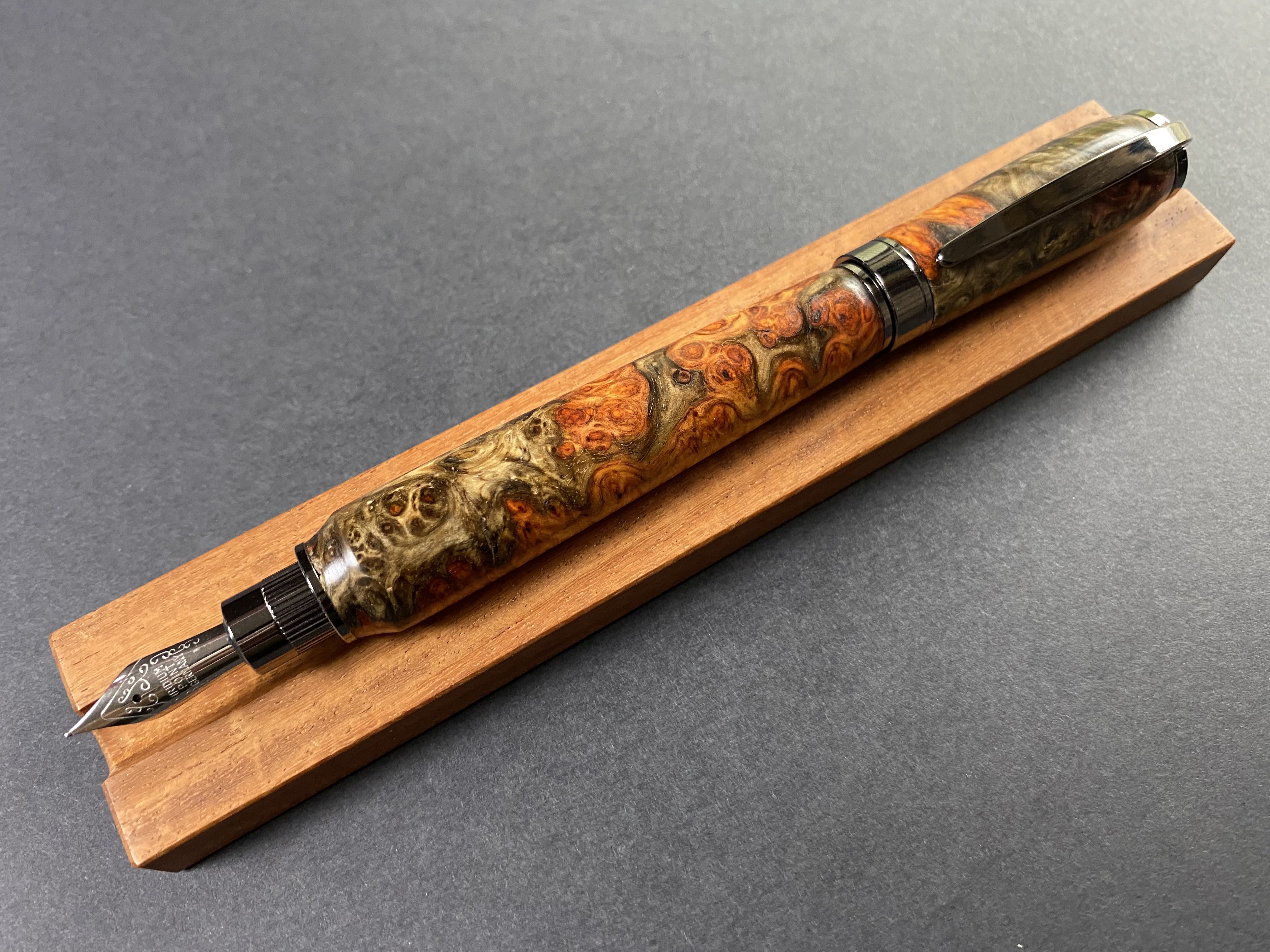 こぶた工房(花梨紅白上杢)4631woodturning(花梨瘤) シャーペン