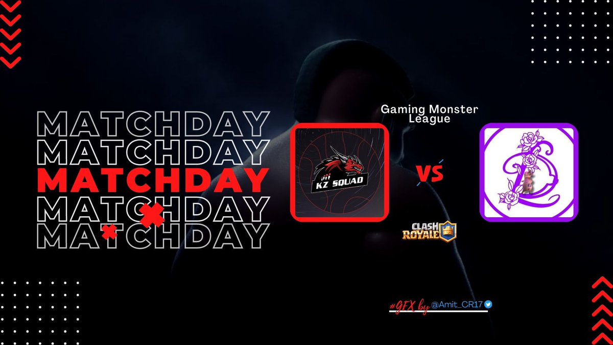 Matchday time for tonight:
🏆 | <a href="/GamingMonster_L/">Gaming Monster League T2</a>
🆚️ | @LatinMGirls
⏲️ | 23:00 CEST
👨‍🎨 | <a href="/Amit_CR17/">Amit</a> 
Good Luck to our players and Good Luck to our opponents