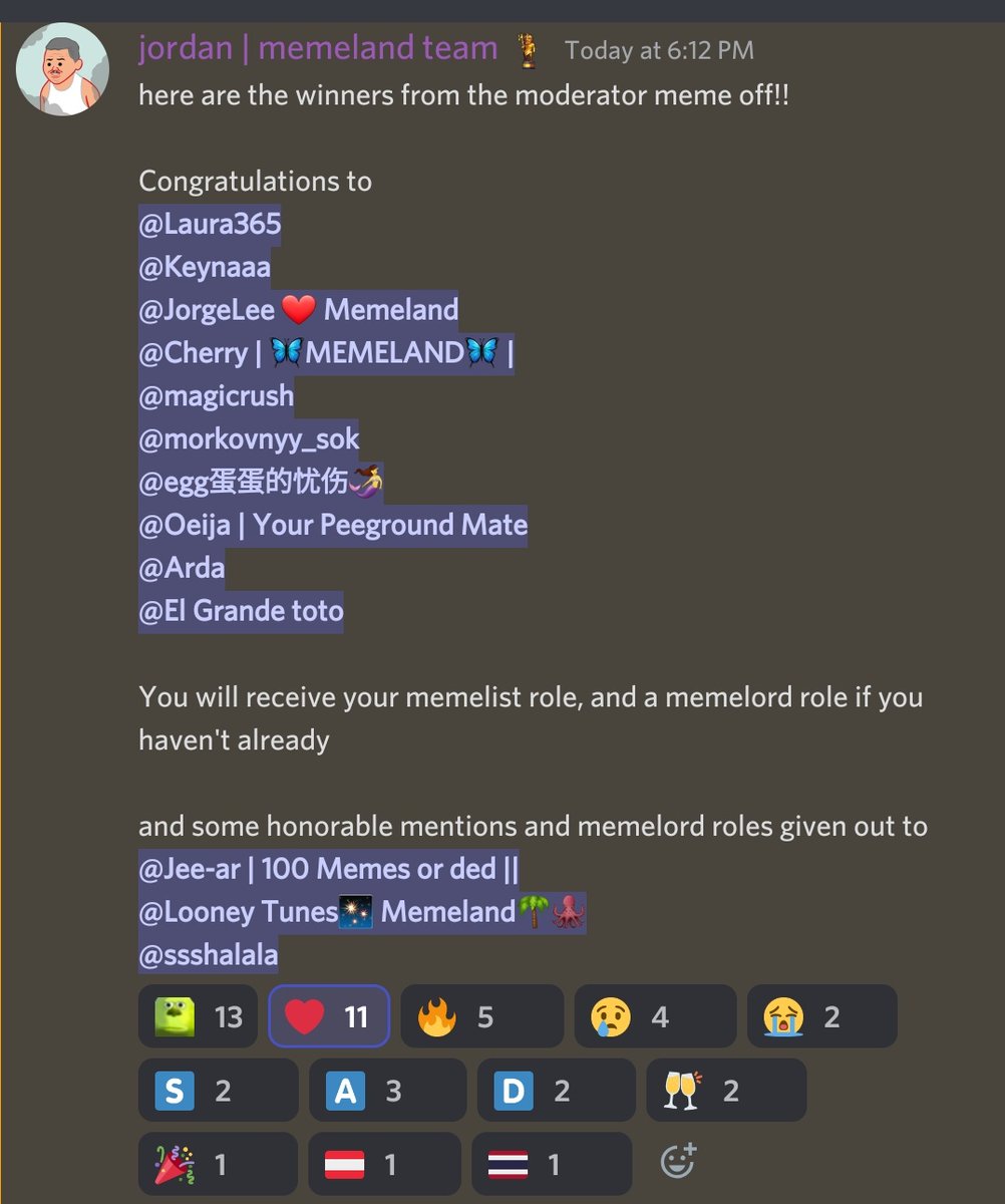 OMG !!!! 😭😭❤❤❤ 

Thank you sooo much <a href="/titikmulainft/">titikmulai</a> , got roasted by you always , but its all worth it 😂❤

Thank you <a href="/memeland/">Memeland ❤️ Memecoin</a> ❤💯