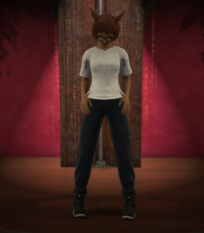 Hydroctor's tweet image. I realized very quickly what I could make with the boots from the new street wear outfit. Oh, Vote for Pedro. #miqote #GPOSERS