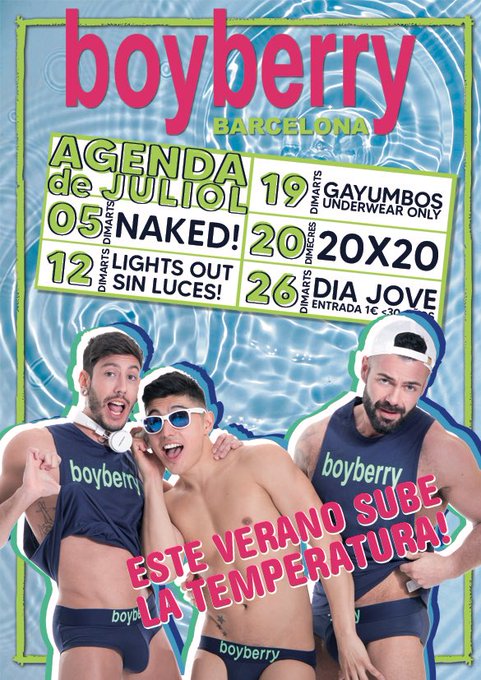 Que plan tienes este verano?
Nosotros te lo ponemos muy fácil!

#gaybcn #gaybarcelona #boyberry #gayhot