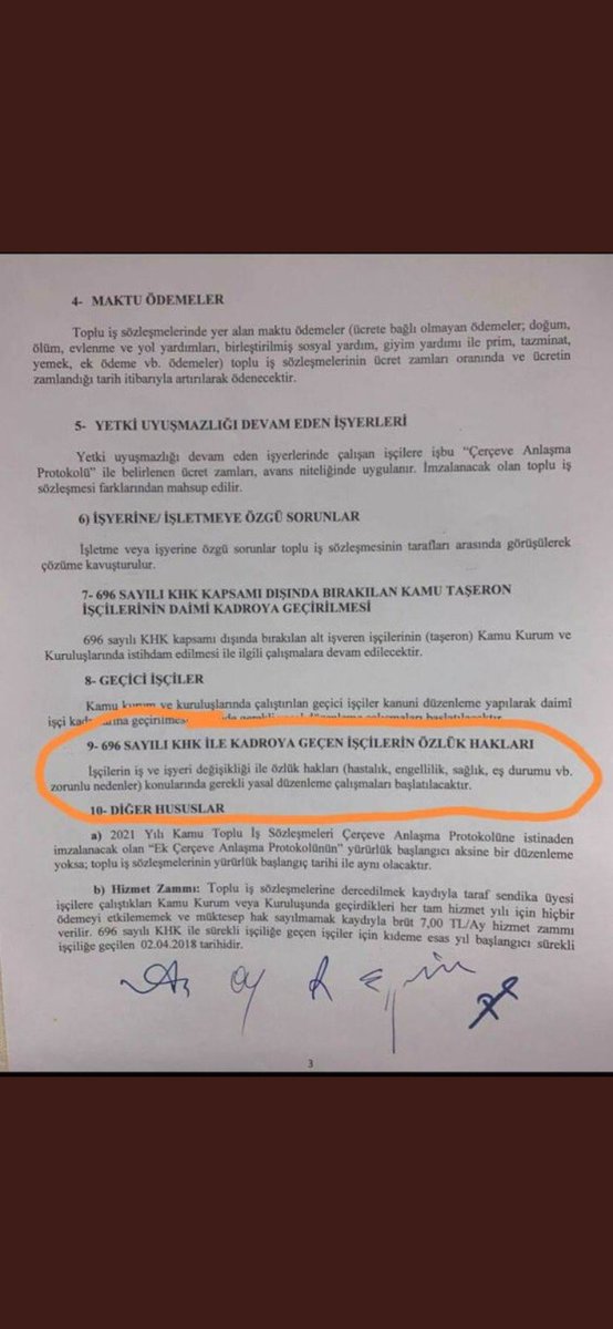 nehirebru61's tweet photo. Sayın bakanım @vedatbilgn 
Altında imzanızın olduğu kçp 
Yaklaşık 1 yıl olmasına rağmen 
9.madde ile ilgili herhangi bir bilgi verilmemesi bu maddenin gerçekleşmemesi biz 696 khk 4d işcileri aile birliğini sağlayamamasına neden oluyor.
#Ailelerdağılıyor https://t.co/5jXOexgGCp