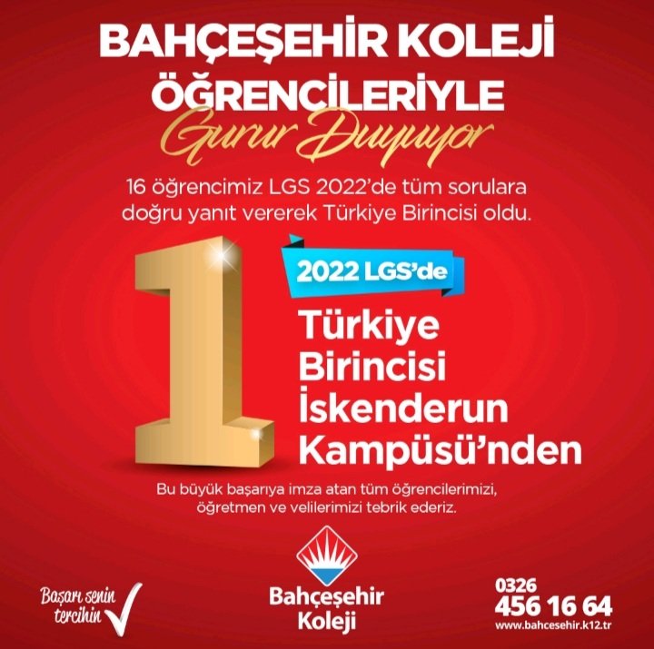 ❤️💙 Bahçeşehir Koleji İskenderun Kampüsü Tüm Öğrencileriyle Gurur Duyuyor! 👏🏼

#lgs2022
#bahçeşehirkoleji
#LgsdeZirvede
#TürkiyeninGururu
<a href="/bahcesehir_k12/">Bahçeşehir Koleji</a>