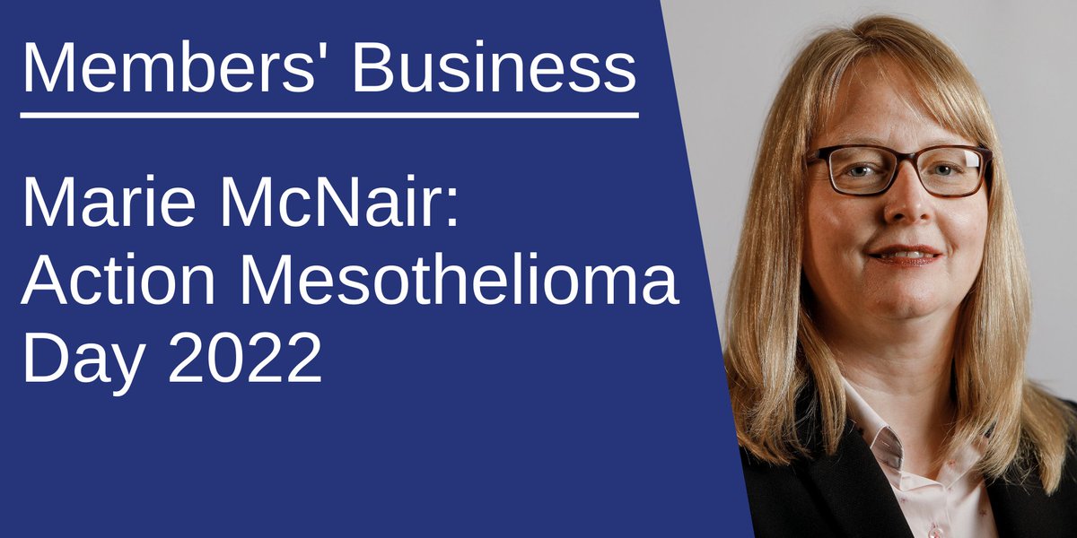 ScotParl's tweet image. . @MarieAMcNair will raise awareness of the negative effects asbestos inhalation has on people lives in her debate this afternoon.

Find out more: ow.ly/GlG150JI9cS

Watch Live ow.ly/zgw350JI9cT