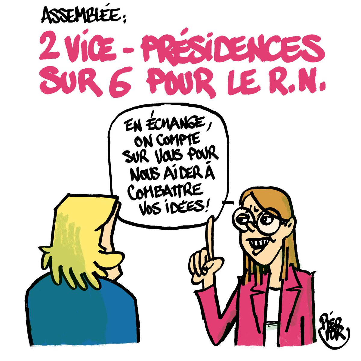 Pensez à vous abonner à ma page👉 fr.tipeee.com/pierick 🙏
#AssembléeNationale #Assemblée #VicePresident #Parlement #Legislatives #elections #electionslegislatives2022 #RN #LR #LREM #FrontRépublicain #AuroreBergé #actu #dessindepresse