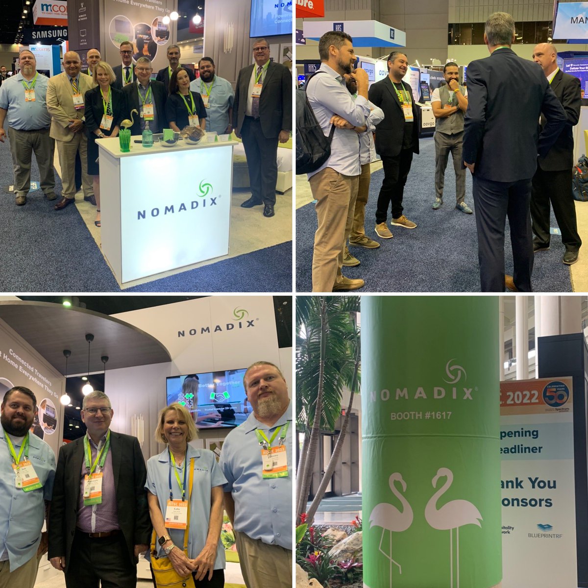 nomadixinc's tweet image. Having a blast at #HITEC2022. Swing by booth 1617 today for a look at our new products &amp;amp; promotions for hotels. #guestinternet #guestwifi #hotelwifi #hotelinternet #casting #digitalassistant #smartbutton #staffsafety