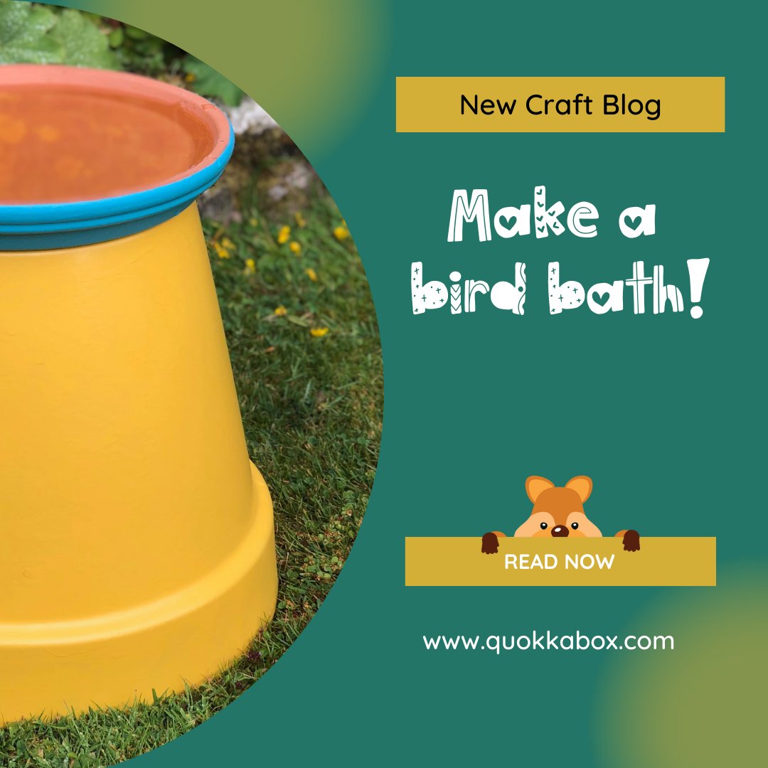 🥳 NEW BLOG 🥳

Here's a fun craft to enjoy with your little ones - and you can bet that any visiting feathered friends will love this, too!

👉 quokkabox.com/post/make-a-bi…

#quokkabox #craft #wildlife #familyfuntime #birdbath #craftblog