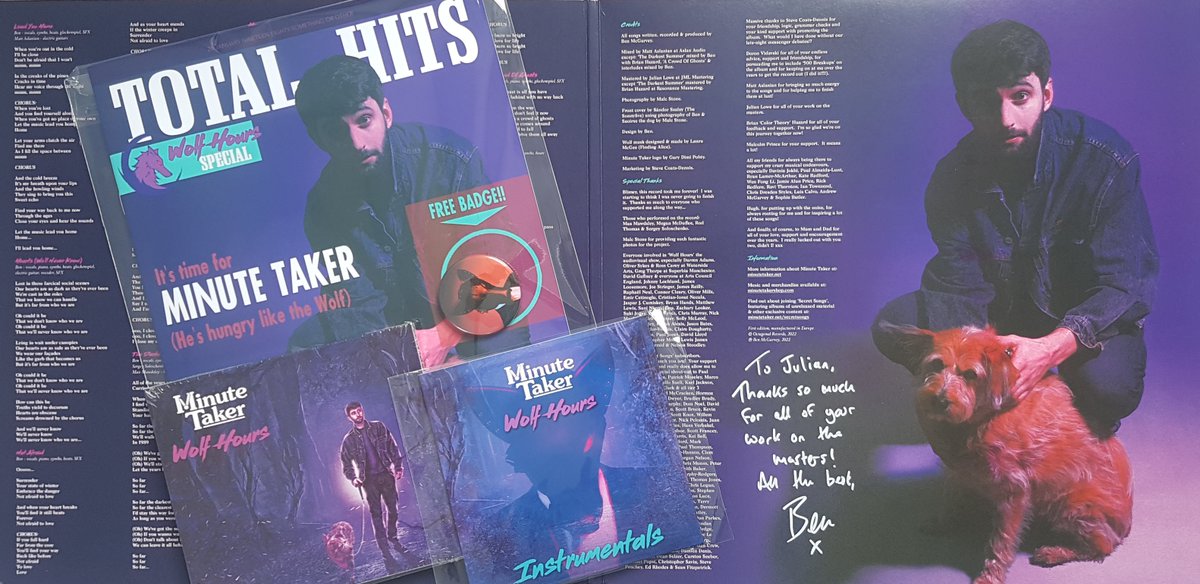 jmlmastering's tweet photo. An unexpected but very welcome package arrived this morning! @Minute_Taker's latest album "Wolf Hours" &amp; other goodies! Thanks, Ben!💜#minutetaker #wolfhours #synthwave #retrowave #retrowavemusic #synthwavevibes https://t.co/IAHRyUZMpu