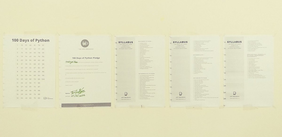ShahzoorKhan_'s tweet image. The Plan is Ready i almost complete the first day of the 100 day of Python #100DaysOfCode #100xcode started from 27/6/2022
#100daysofcodechallenge
