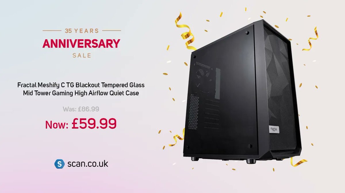 ScanComputers's tweet photo. Streamline your build! Make a saving on this Fractal Design Mid Tower Gaming Case > https://t.co/Smta7O7xVa
Shop more offers > https://t.co/jTHwvFD0Pb
#Scanniversarysale35 #Est1987 #TechHeartSoul https://t.co/Vl39zVKwsj