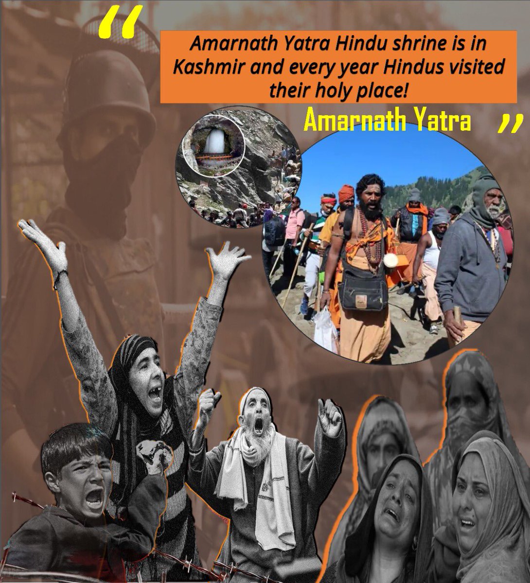 shabi_warraich3's tweet photo. Amaranth yatra Hindu shrine is in Kashmir and every year Hindu visited their holy place.
#IndiaSuppressingSpeech https://t.co/erLgp2Lqop