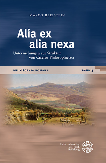 winterverlag's tweet photo. #Neuerscheinung "Alia ex alia nexa. Untersuchungen zur Struktur von Ciceros Philosophieren" von Marco Bleistein.
#KlassischePhilologie #Staatsphilosophie #Ethik #Sozialphilosophie #Kulturphilosophie #Epistemologie #Probabilismus #Disputation #Rhetorik
https://t.co/qZCFo29oUO https://t.co/BzEkR6mLkk