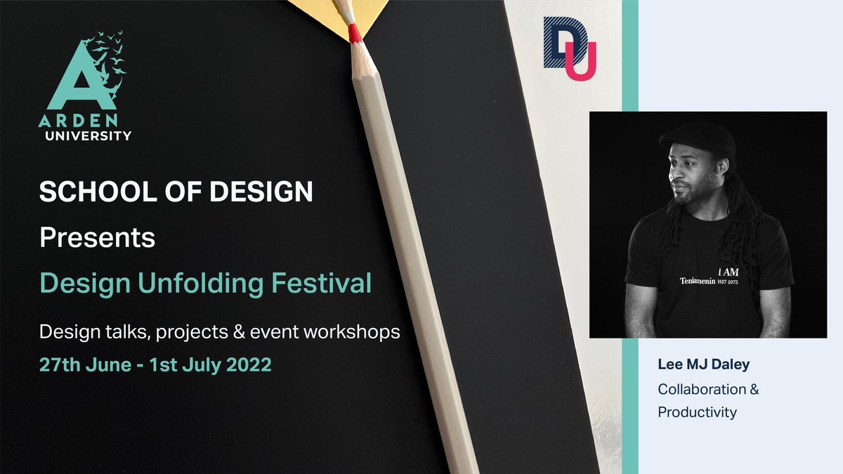 Our next Guest Speaker <a href="/designunfolding/">designunfolding email schoolofdesign@arden.ac.uk</a> today is Lee Daley who will be speaking about Forging Your Path at 1pm BST,  - if you’d like to watch the presentation you can email for a zoom link schoolofdesign@arden.ac.uk
#ArdenUniGraphic #advertising #design #designunfolding