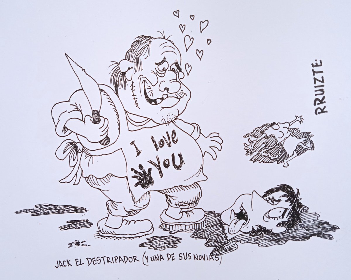 Rruizte's tweet photo. La Pareja Famosa de hoy es la de Jack el destripador y alguna de sus víctimas. https://t.co/uvX1OMAKZO