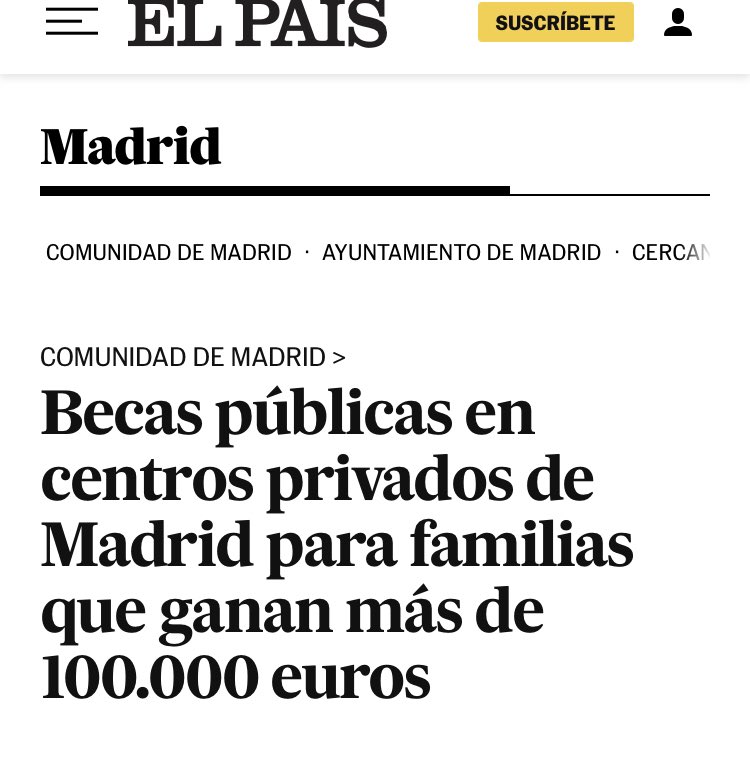 J_Zaragoza_'s tweet photo. Ayuso ha conseguido que los ricos en Madrid no paguen impuestos y tengan becas para llevar a sus hijos a la escuela privada de elite pagada con los impuestos de los madrileños pobres.
No tienen vergüenza. https://t.co/etAX1weV1F