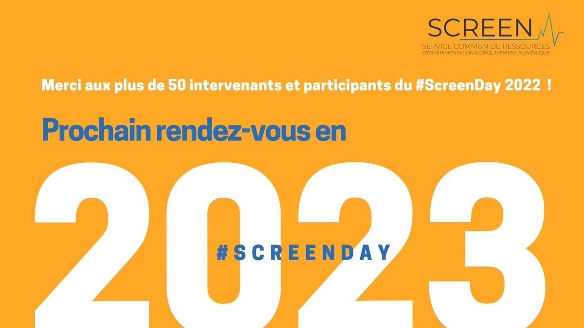 MSH_A's tweet photo. 3⃣ On vous donne rdv
🔸 en 2023 avec 1 nouvelle thématique (❔🕵️ ❔) 
🔸 prochainement sur notre chaîne YouTube pour la vidéo des interventions du jeudi matin !
👉 https://t.co/9UX3UVMtoK
👏 Merci à toutes et à tous, intervenant·es &amp; participant·es ! 
 👋 #ScreenDay 2023 https://t.co/eYY7986mgM