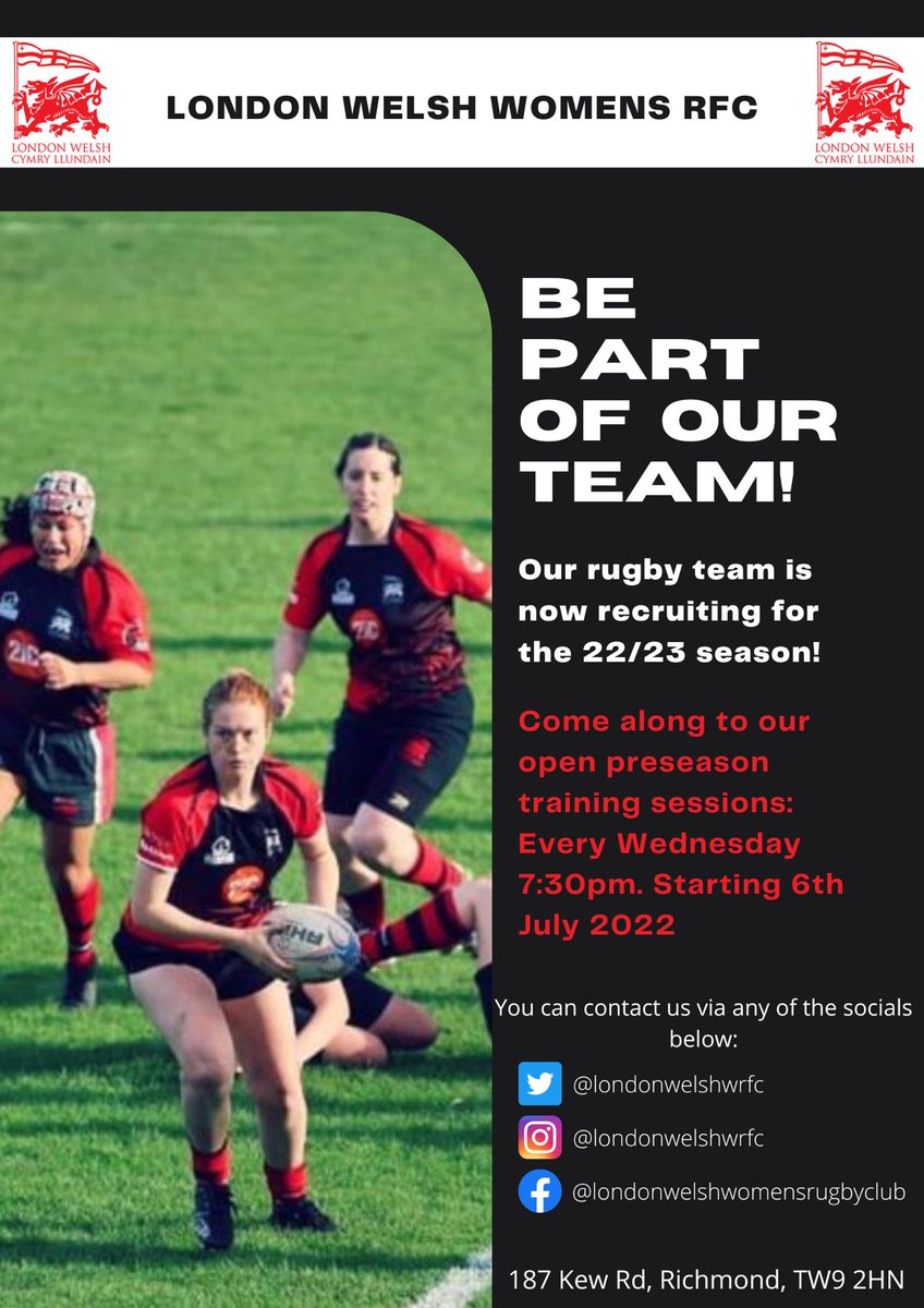 Join our rugby family! 
All are welcome, from completely new beginners to Ruck &amp; Rollers🏉 Come on down and join the fun.