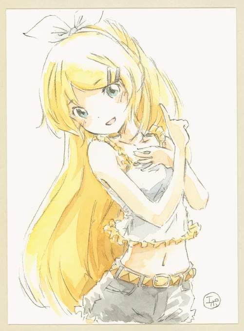 今日の過去絵はカワイイ大人リンちゃん(私服) 