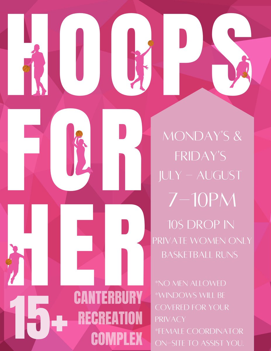 Hoops For Her; New Women Only Basketball Program in. Pls like and share!!