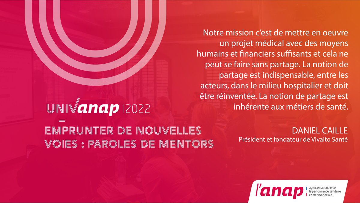 anap_sante's tweet photo. Pour Daniel Caille @vivaltosante, le partage est une notion indissociable des métiers de la santé qui doit être pleinement intégrée dans les établissements.
#univanap #talksdelaperformance https://t.co/HCfWI973AU