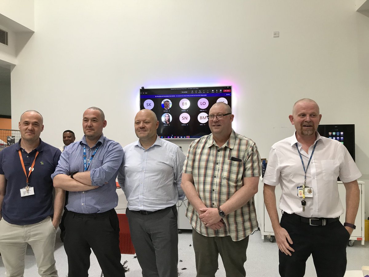 SheffLabMed's tweet photo. So @SheffLabMed is not just about the the support we provide to our users but it’s also about the support we provide to our team. Five of Team Lab Med braved the shave today to stand with our Quality Manager for his good cause. #teamwork https://t.co/JAZRFkRq7a