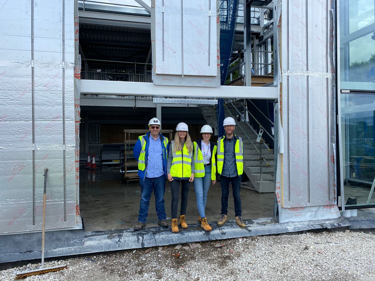 OneMedProperty's tweet photo. First hand experience at Aspull Health &amp; Wellbeing Centre! Our team are on site today and have shared these fantastic pictures of the building progress. 
The Centre will be a real community asset for residents accessing health and wellbeing services on their doorstep... https://t.co/0rAvoKTMKy