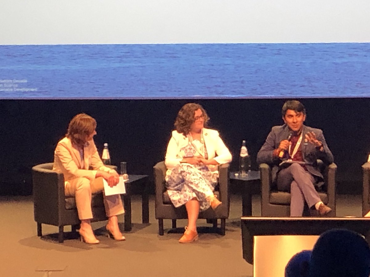 So great to hear ⁦<a href="/jgironna/">Alfredo Giron</a>⁩ share the origin story of ⁦<a href="/OceanDecadeECOP/">Early Career Ocean Professionals</a>⁩ — #ECOPs need a seat at the table, mentoring &amp; training, and professional opportunities to make transformative change needed for our ocean #OceanConference ⁦<a href="/UNOceanDecade/">UN Ocean Decade</a>⁩