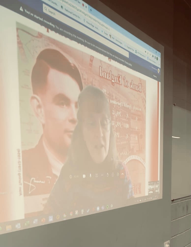 TuringNW's tweet photo. Honoured to have Lady Turing opening our event

Well done to @KingsWoolston for completing her £50 note binary code challenge

We @TuringNW continue to proudly carry Alan Turing's name - a brilliant mathematician &amp; founder of computer science.

@NCETM @TuringTrust @UA92MCR https://t.co/Qw3bi4jZh6