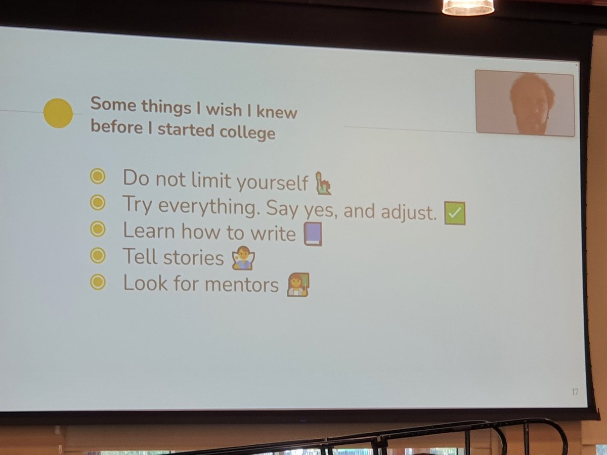 Hoy hemos tenido una charla y conocido el trabajo de Joxemari Gallastegi "hosh". Enfocado en la brecha digital en zonas rurales, sostenibilidad y sobre Information asymmetry.
Como resumen dejó estos consejos a los alumnos.<a href="/Educaixa/">EduCaixa</a>