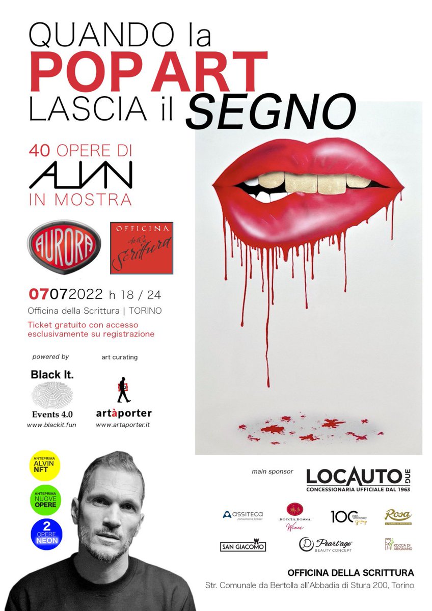 Vi aspettiamo il 7 luglio. Iscrivetevi con eventuale accompagnatore qui: registrazione.blackit.fun
