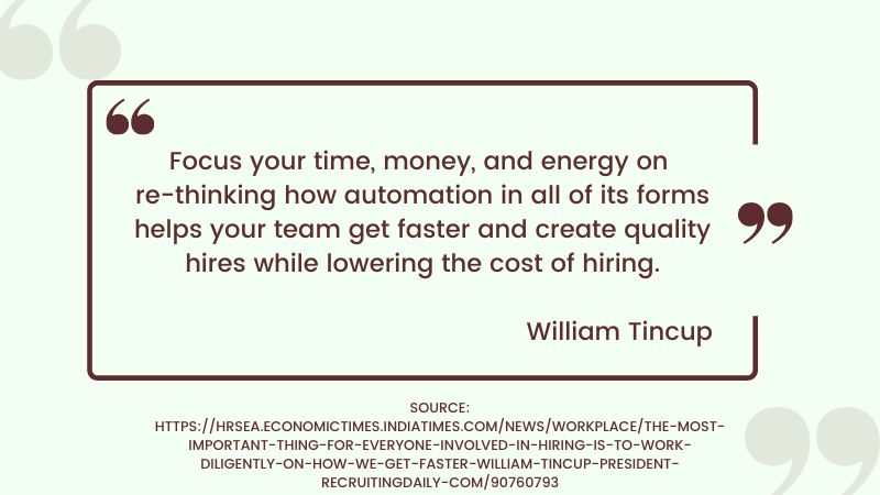 RChilli's tweet image. Thank you, @williamtincup for your wise words. Automating the hiring process can reduce hiring costs while allowing HR teams to hire top talent faster.
bit.ly/3NyS0lt
#RChilli #resumeparser #parsematchenrich #scalableparsing #recruitment 
#AIandautomation #hiring